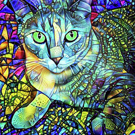 Bella the Stained Glass Cat by Peggy Collins