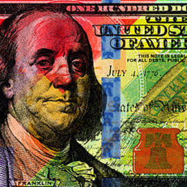 Benjamin Franklin $100 bill - full size