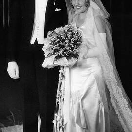 Bessie Love Wedding Day Candid Vintage Silent Film Icon Star Ceremony Formal Bride Groom Couple 1929 by Silver Screen