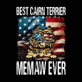 Best Cairn Terrier MEMAW Ever USA Flag