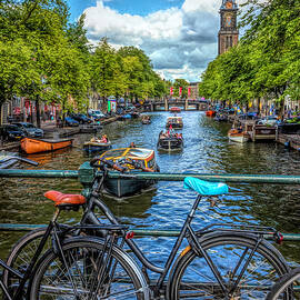Bicycles on the Canals II by Debra and Dave Vanderlaan