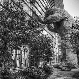 Big Blue Bear In Black and White - Denver Colorado by Gregory Ballos