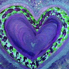 Big Heart in Blue and Green by Corinne Carroll