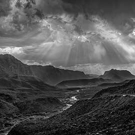 Big Hill Stormy Afternoon BW by Harriet Feagin