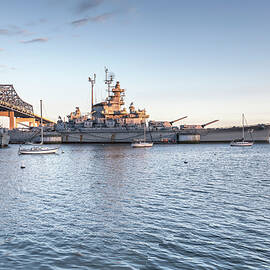 Big Mamie USS Massachusetts at Sunrise by Andrew Pacheco