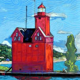 Big Red Lighthouse by David Hinds