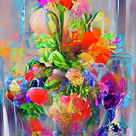Big Vase. Small Flowers. AI Art by Designs By Nimros