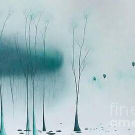 Birch trees in April Painting birch sky soft spring trees calm nekraha clouds april grass minimalism noon abstract architecture art autumn background black brush city clouds dark decorative design by N Akkash
