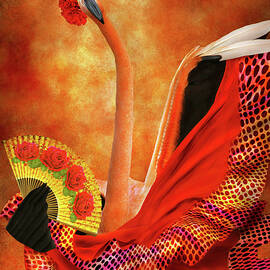 Bird - Flamingo - Flamengo Dancer by Mike Savad