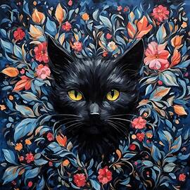 Black cat by Kristen O'Sullivan
