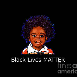 Black Lives Matter Brayden Young Boy Stop Killing Us I Can't Breathe Jackie Carpenter Fight Racism  by Jackie Carpenter