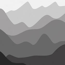 Black Monochromatic Mountains by Ceili Tibbitts
