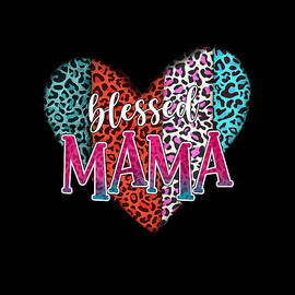 Blessed Mama funny mom tie dye gift by licensed art