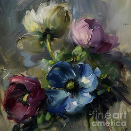 Blowing Anemones by Dragica Micki Fortuna