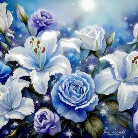 Blue and White Florals by Pennie McCracken