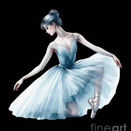 Blue Ballerina Girl Dance Ballet Lyrical Musical by Heidi Joyce