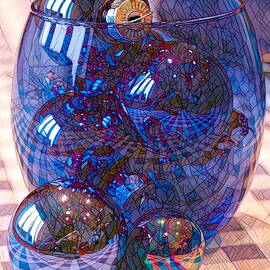 Blue Baubles by Mo Barton