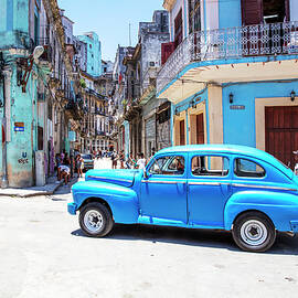 Blue Car, Havana,Consulado, Cuba  by Paul Thompson
