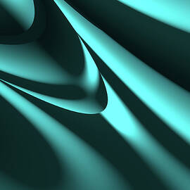 Blue Fins Fractal Abstract  by Shelli Fitzpatrick