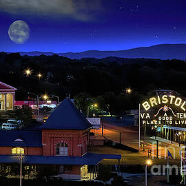 Blue moon over Bristol by Shelia Hunt