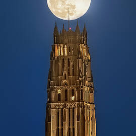 Blue Moon Over The Riverside Church NYC by Susan Candelario