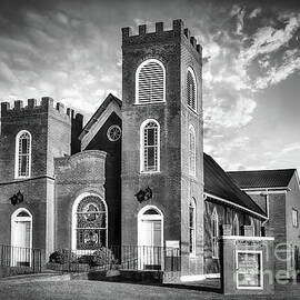 Bluff City Tennessee UM Church in Black-and-White by Shelia Hunt