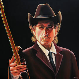 Bob Dylan Painting 2 by Paul Meijering