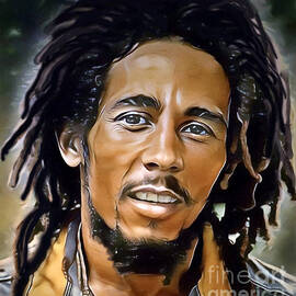 Bob Marley  Art 24 by Carl Gouveia