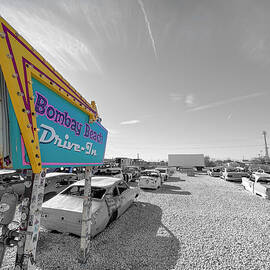 Bombay Beach Drive-In on Salton Sea Selective Color by Matthew Bamberg