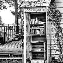 Book Booth - Black And White by Jack Andreasen