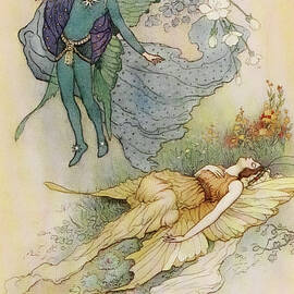 Book of Fairy Poetry 1920 Wake when some vile thing is near by Warwick Goble