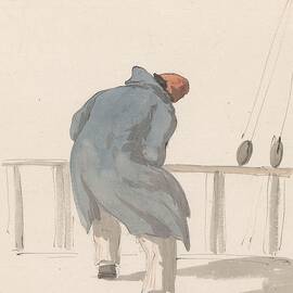 Bootsman aan boord van het schip lHeureuse Marianne  by Abraham Louis Rodolphe Ducros Swiss