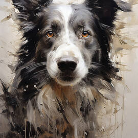 Border Collie dog in the wind 001 - Yacobsen Derosana by Yacobsen Derosana