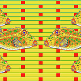 Boxfish Weave Pop Art by Tim Phelps