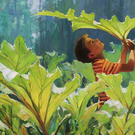 Boy in the Rhubarb Patch by Steve Henderson