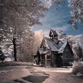 Boynton Norwegian Chapel in Infrared - Door County WI by Peter Herman