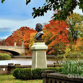 Branch Brook Park Mendelssohn Statue  by Regina Geoghan