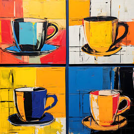 Brewed Canvases- Navigating a Visceral Coffee Experience Abstract Expressionism, Cubism and Pop Art by OlfactoArt Studio