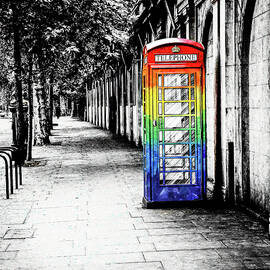 British Telephone Box in Pride Colors - London Calling by Mark Tisdale