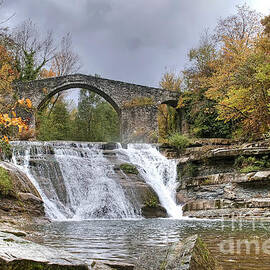 Brusia Bridge and Waterfall - Italy by Paolo Signorini