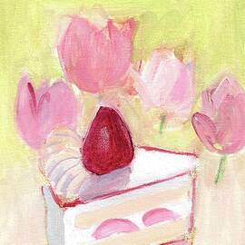Cake and Tulips by Kazumi Whitemoon