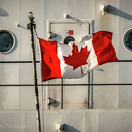 Canadian Flag - Great Lakes Vessel by Christine Douglas