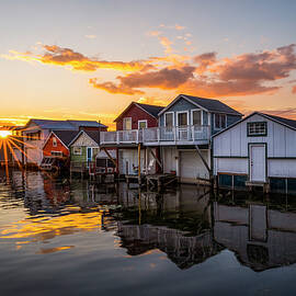 Canandaigua Lake Boathouses by Mark Papke