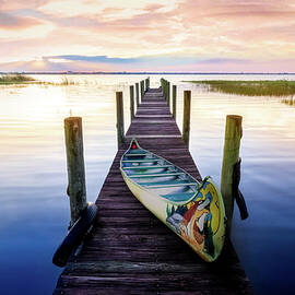 Canoe on the Dock by Debra and Dave Vanderlaan
