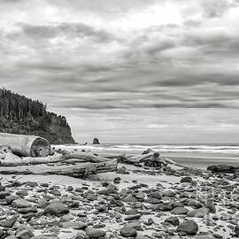 Cape Meares Beach - Black And White by Beautiful Oregon