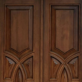 Carved Door and Light by Roberta Byram