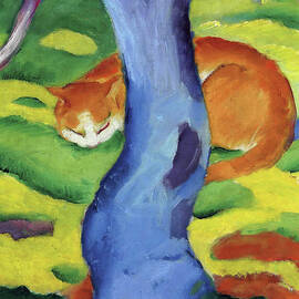 Cat behind a Tree, 1911 by Franz Marc