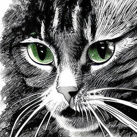 Cat Drawing 01 by Elisabeth Lucas