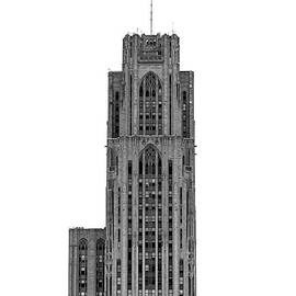 Cathedral of Learning BW by Chad Lilly