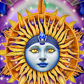 Celestial Sun Blossom Face  by Dianne Keast